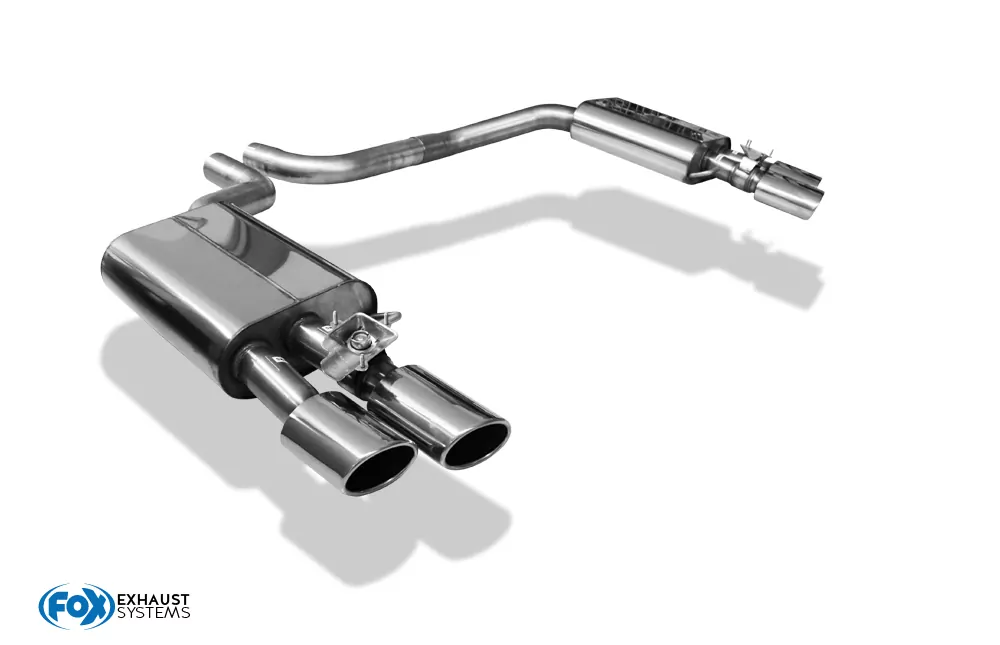 Audi S8 Typ 4H mit Abgasklappen  Endschalldämpfer rechts/links zweiflutig - 2x100x77 Typ 38 rechts/links