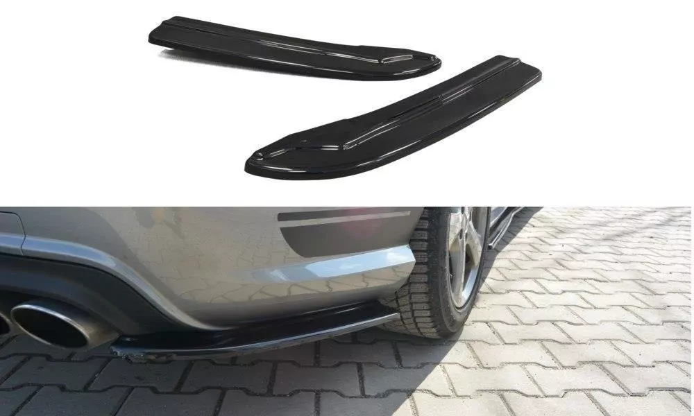 Heck Ansatz Flaps Diffusor Passend Für Diffusor Passend Für Mercedes C W204 63 AMG/AMG-Line Schwarz Hochglanz Schwarz Hochglanz
