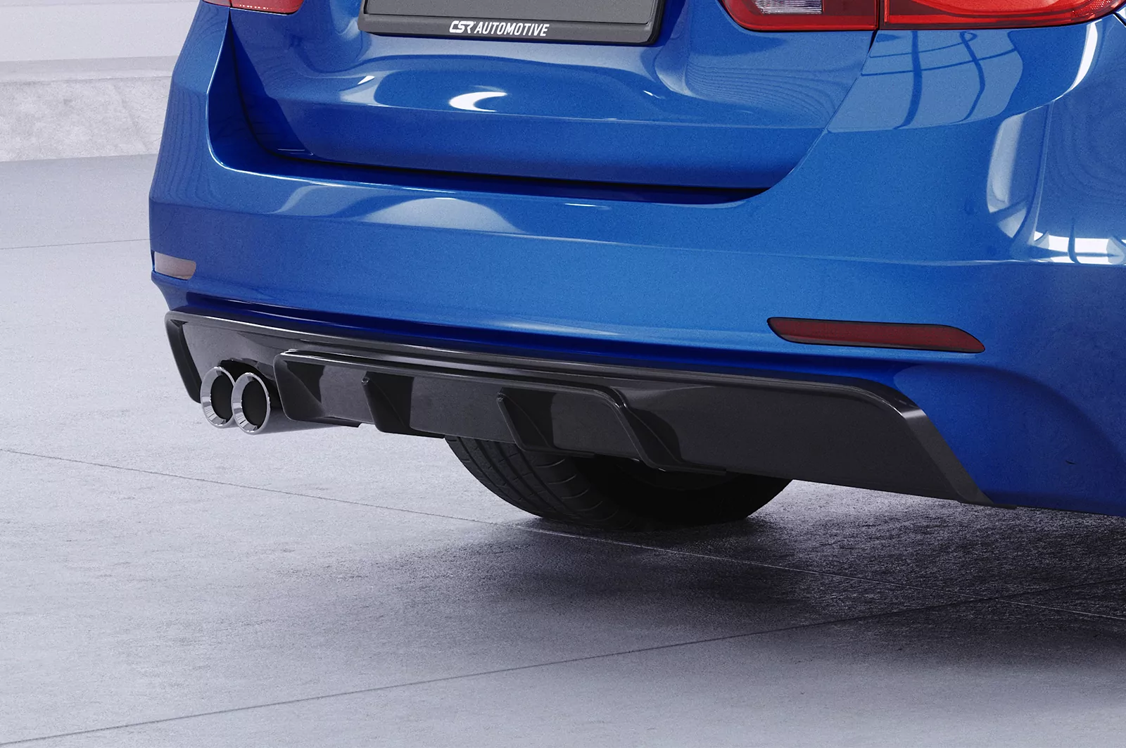 Heckansatz für BMW 3er (F30 / F31) Limousine und Touring HA272 Strukturiert (schwarz matt)