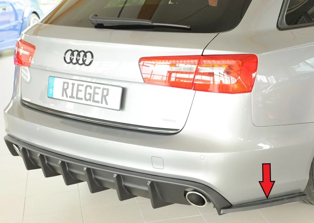 Rieger Heckschürzenansatz seitlich rechts für Audi A6 S6 (4G/C7) Lim. 02.12-08.14 (bis Facelift)