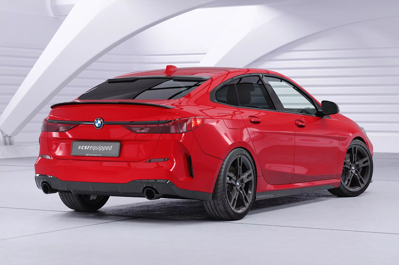 Heckscheibenblende für BMW 2er F44 Gran Coupe HSB096 Schwarz Strukturiert