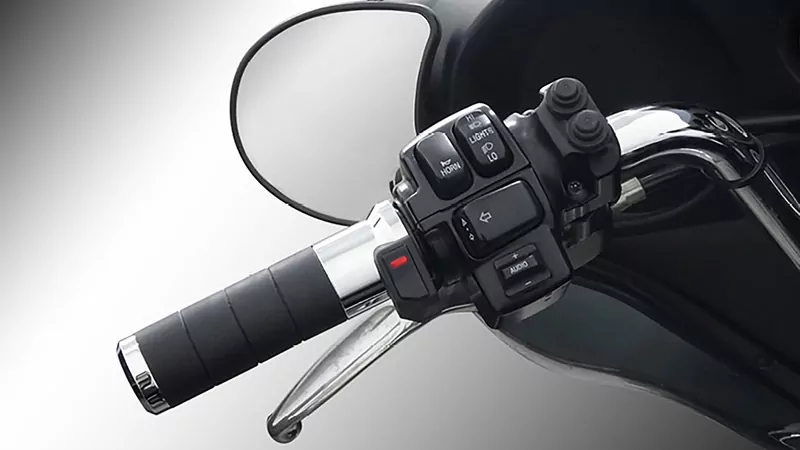 KOSO Heizgriffe Titan-X für Harley Davidson mit elektronischem Gasgriff, verchromt