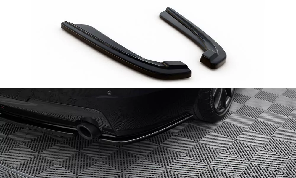 Heck Ansatz Flaps Diffusor Passend Für Diffusor Passend Für BMW 5er F11 M Paket (mit Zwei Einzel Endrohren) Schwarz Hochglanz Schwarz Hochglanz