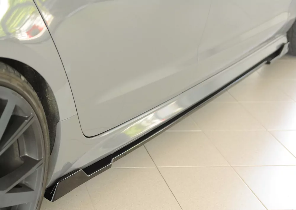 Rieger Seitenschweller rechts ansatz (2-tlg.) glanz schwarz für Audi A6 S6 (4G/C7) Lim. 09.14- (ab Facelift)