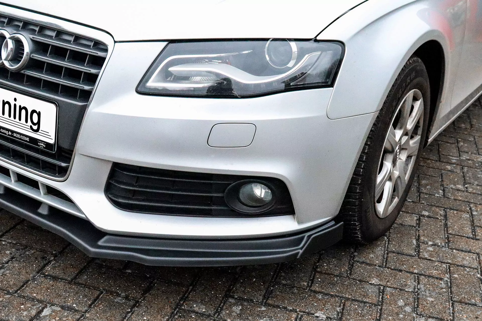 Cup Frontspoilerlippe mit Wings für Audi A4 B8 mit S-Line