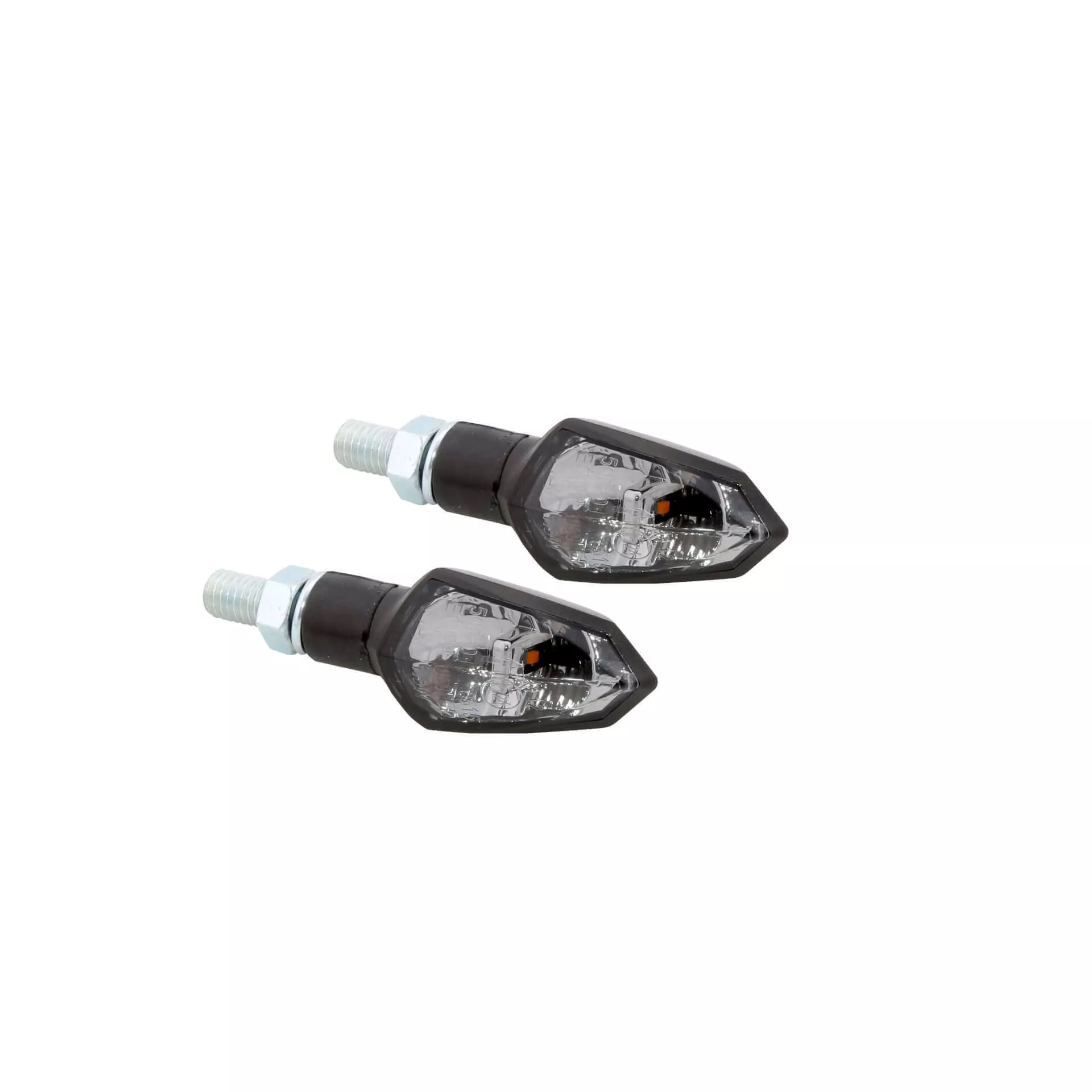 HIGHSIDER smart Shield-TS LED Blinker Gehäuse Schwarz / Linse Rauchgrau (Paar), Vorn & Hinten