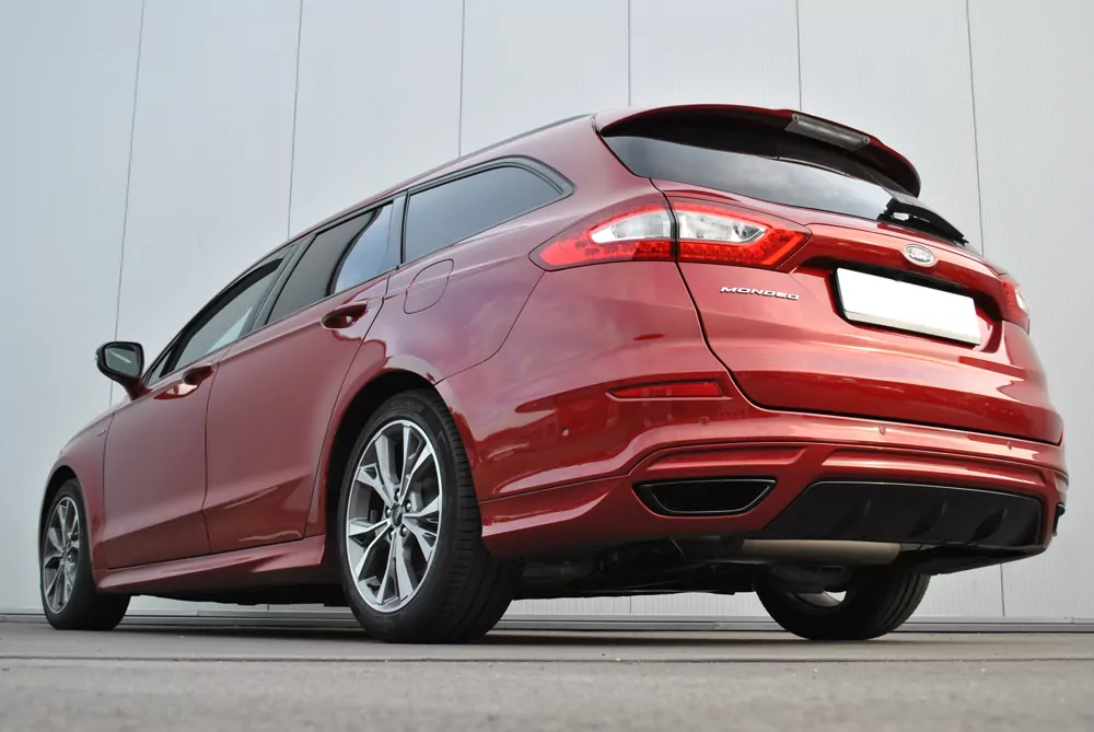 Ford Mondeo V Schrägheck/ Kombi (Touring) Endschalldämpfer quer Ausgang rechts/links - Ausgang der Endrohre in der originalen Stoßstange