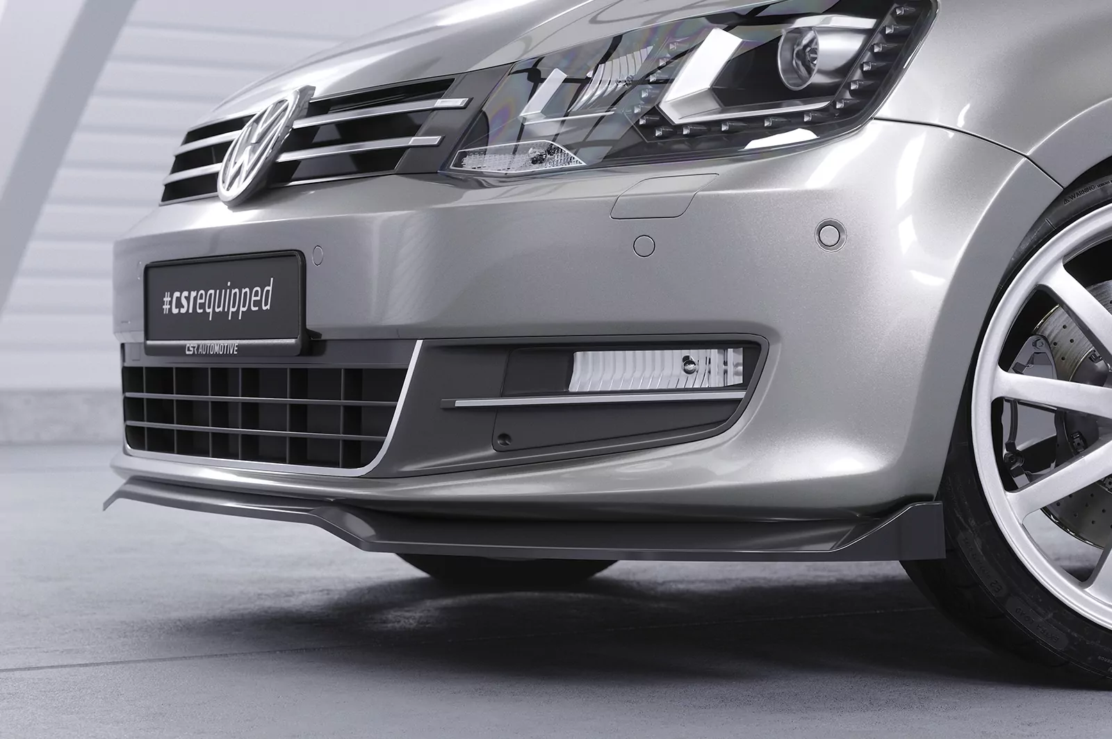 Cup-Spoilerlippe mit ABE für VW Sharan 2 (7N) CSL757 Schwarz Strukturiert