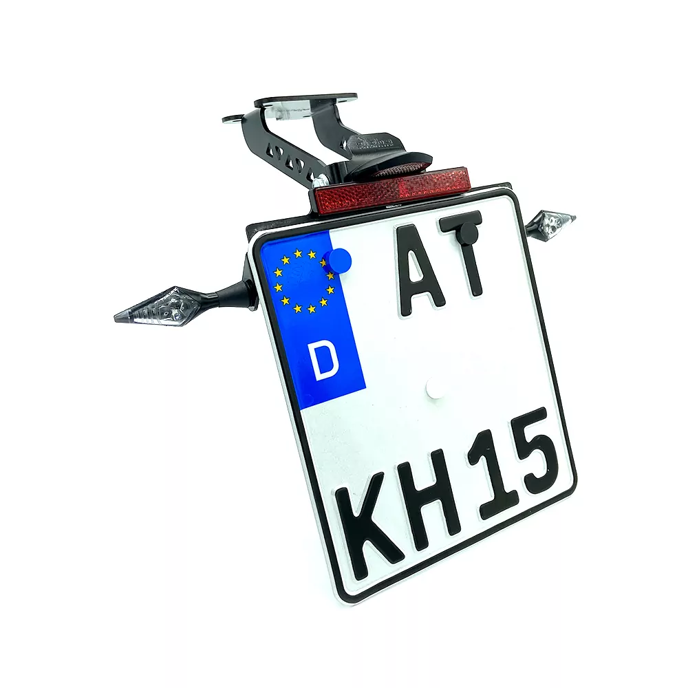 alpha Technik Kennzeichenhalter für Yamaha YZF-125R, Typ RE39, Modelljahr 2019-; R125, Typ RE40, Modelljahr 2021-