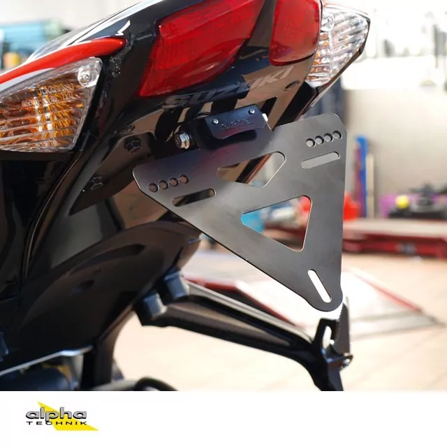 alpha Technik Kennzeichenhalter für Suzuki GSXR600,750; Typ WVCW; Modelljahr 2008-2010