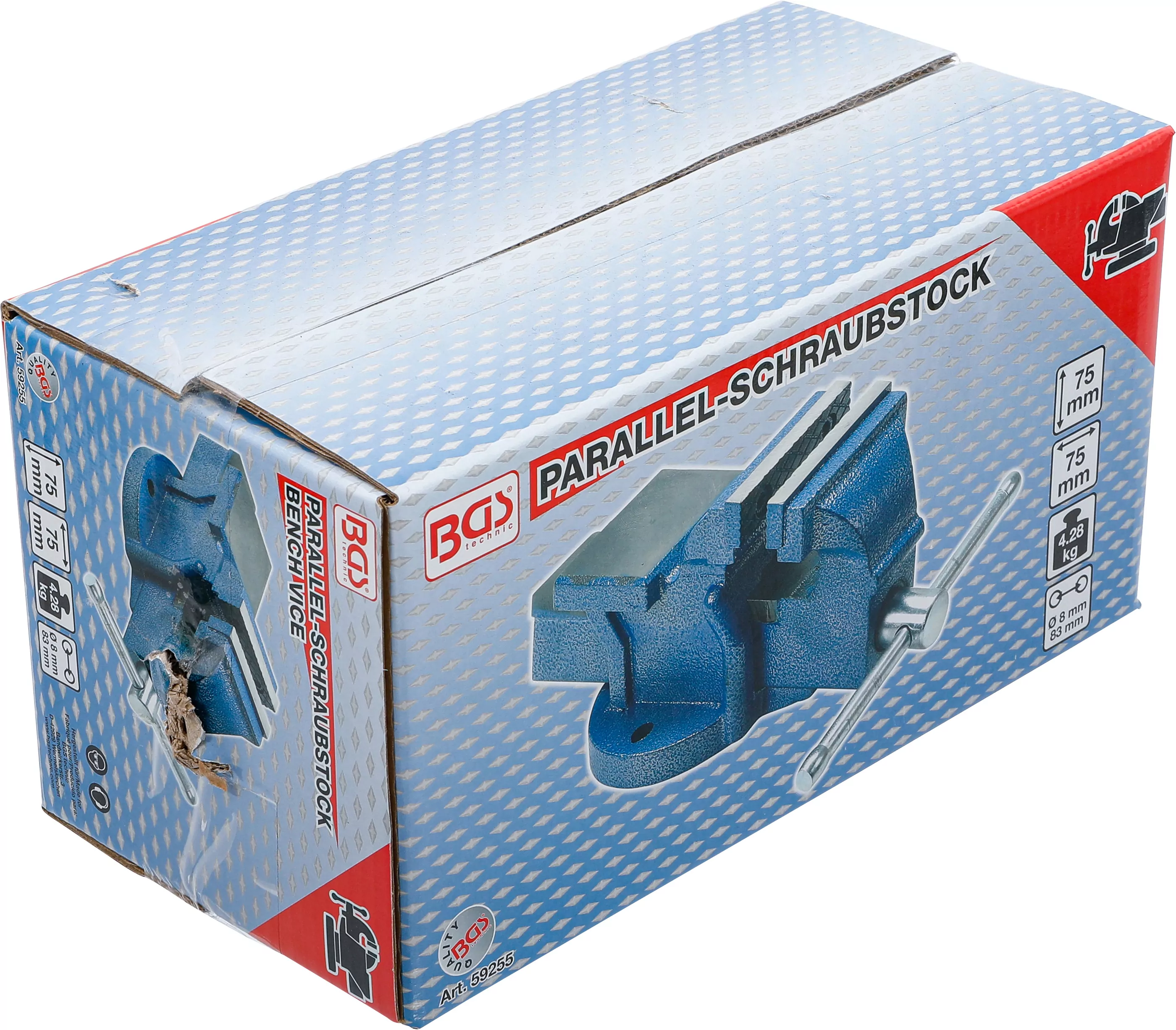 Parallel-Schraubstock | 75 mm Spannbacken