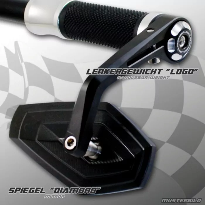 Lenkergewichte "LOGO" | Alu 6061 | schwarz Paar | 7/8"+1" Lenker mit I Ø 14-19 mm | Ø30mm