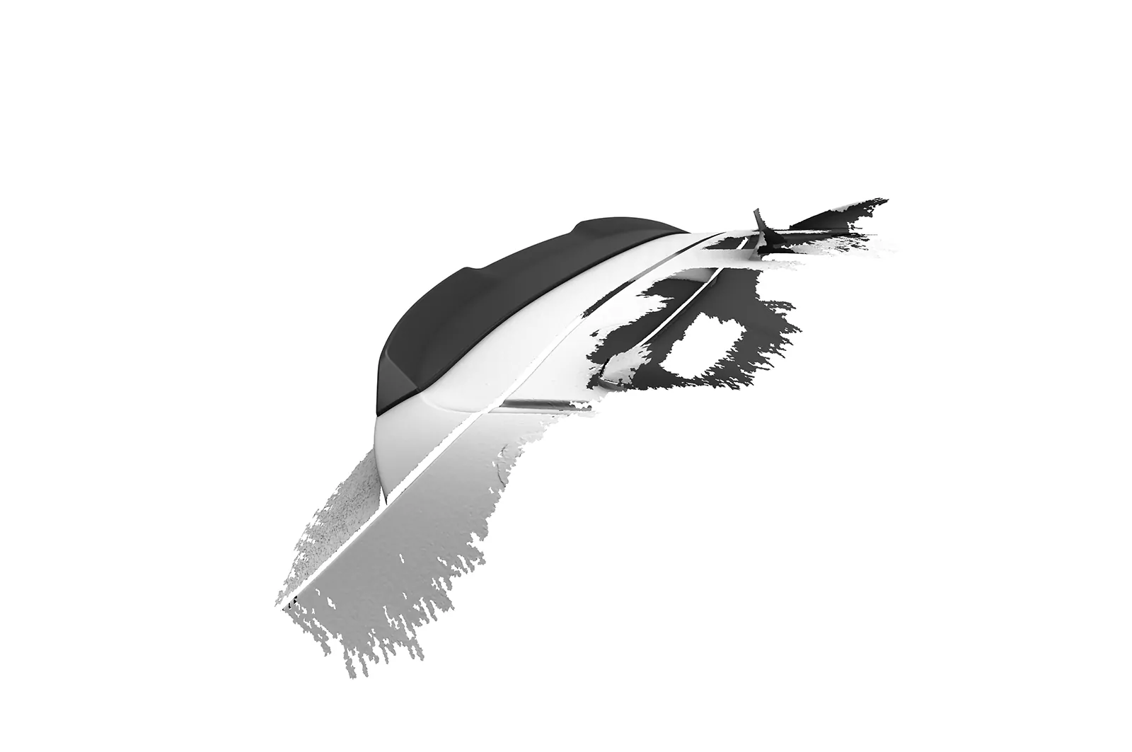 Heckflügel mit ABE für Dacia Spring Electric HF129 Schwarz Strukturiert