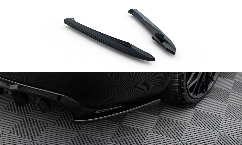 Heck Ansatz Flaps Diffusor V.2 Für Audi A4 B8 Schwarz Hochglanz