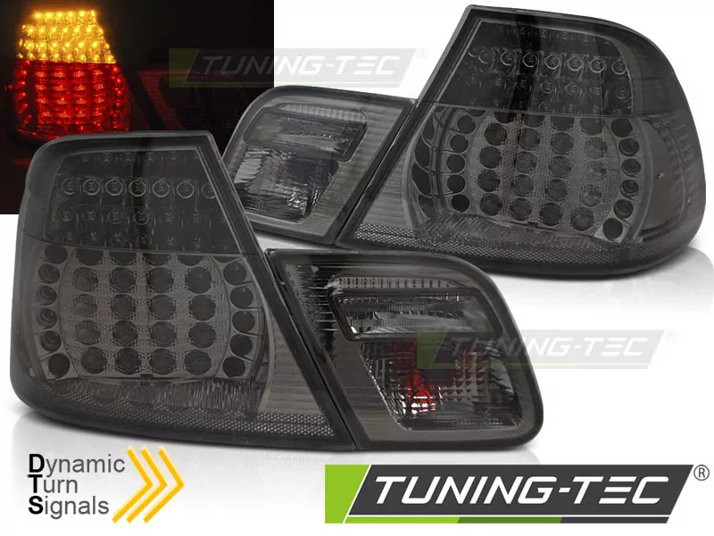 Led Tail Lights Smoke Seq Fits Bmw E46 04.99-03.03 Coupe