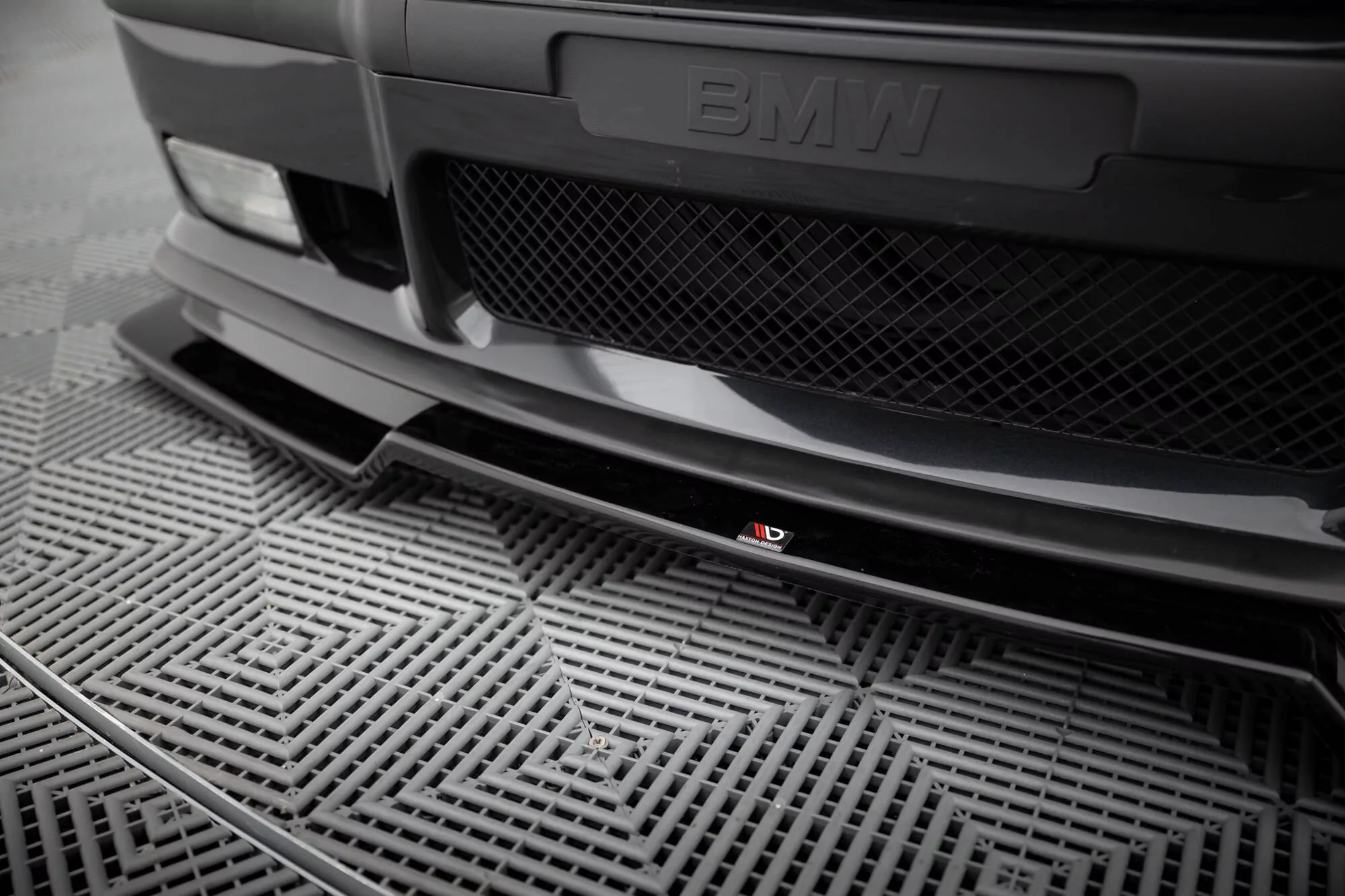 Front Ansatz Passend Für V.2 Passend Für BMW M3 E36 Schwarz Hochglanz Schwarz Hochglanz