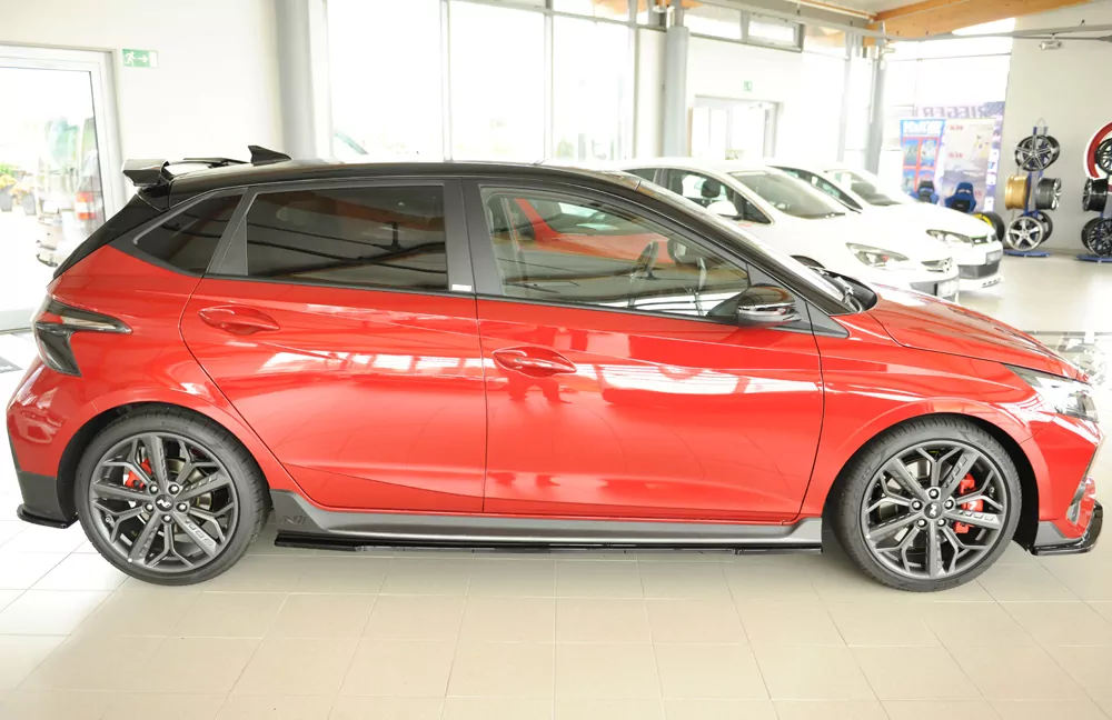 Rieger Seitenschweller links ansatz glanz schwarz für Hyundai i20 N-Performance  (BC3) 5-tür. (Schrägheck) 04.21-
