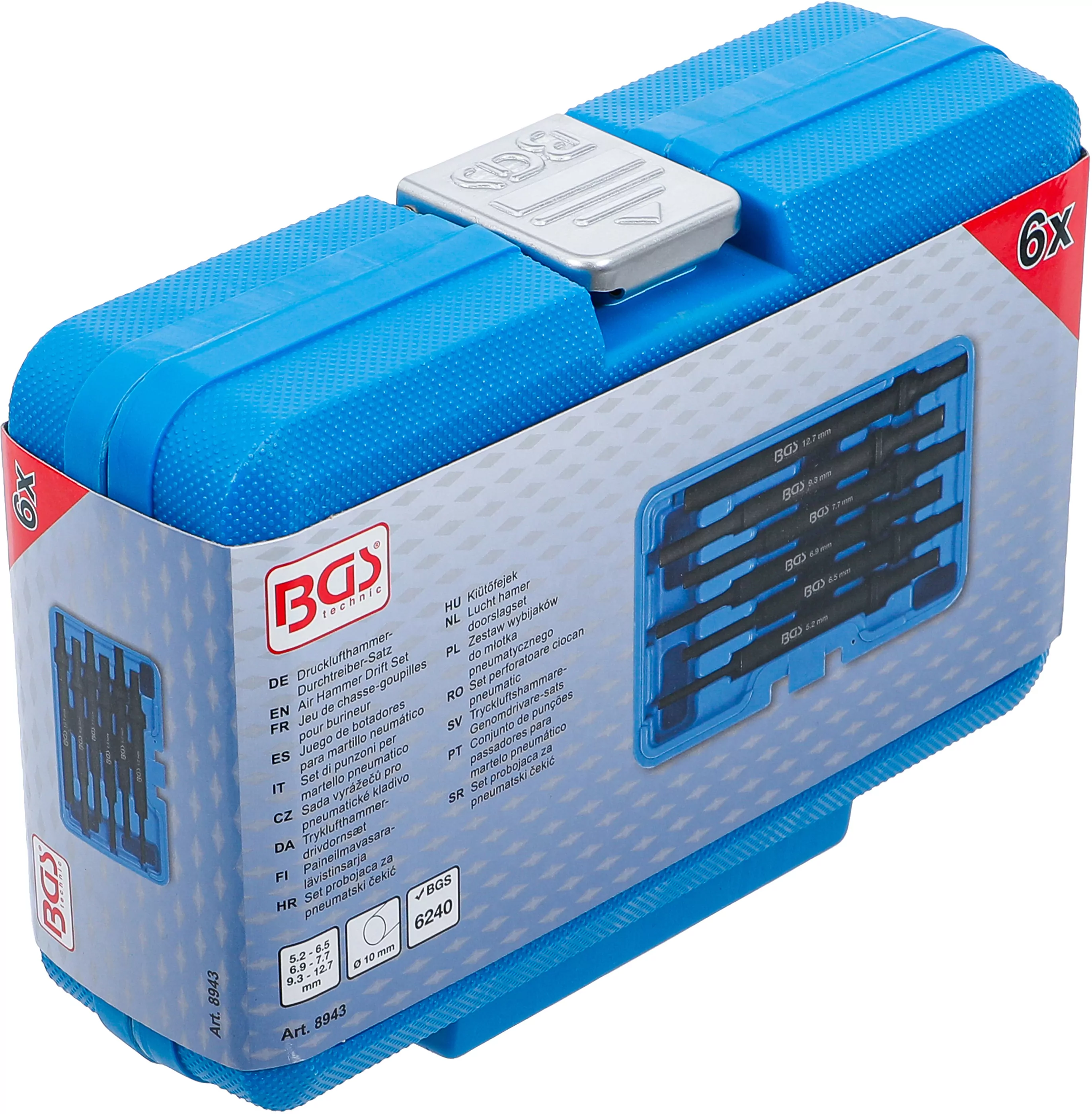 Drucklufthammer-Durchtreiber-Satz | 6-tlg.