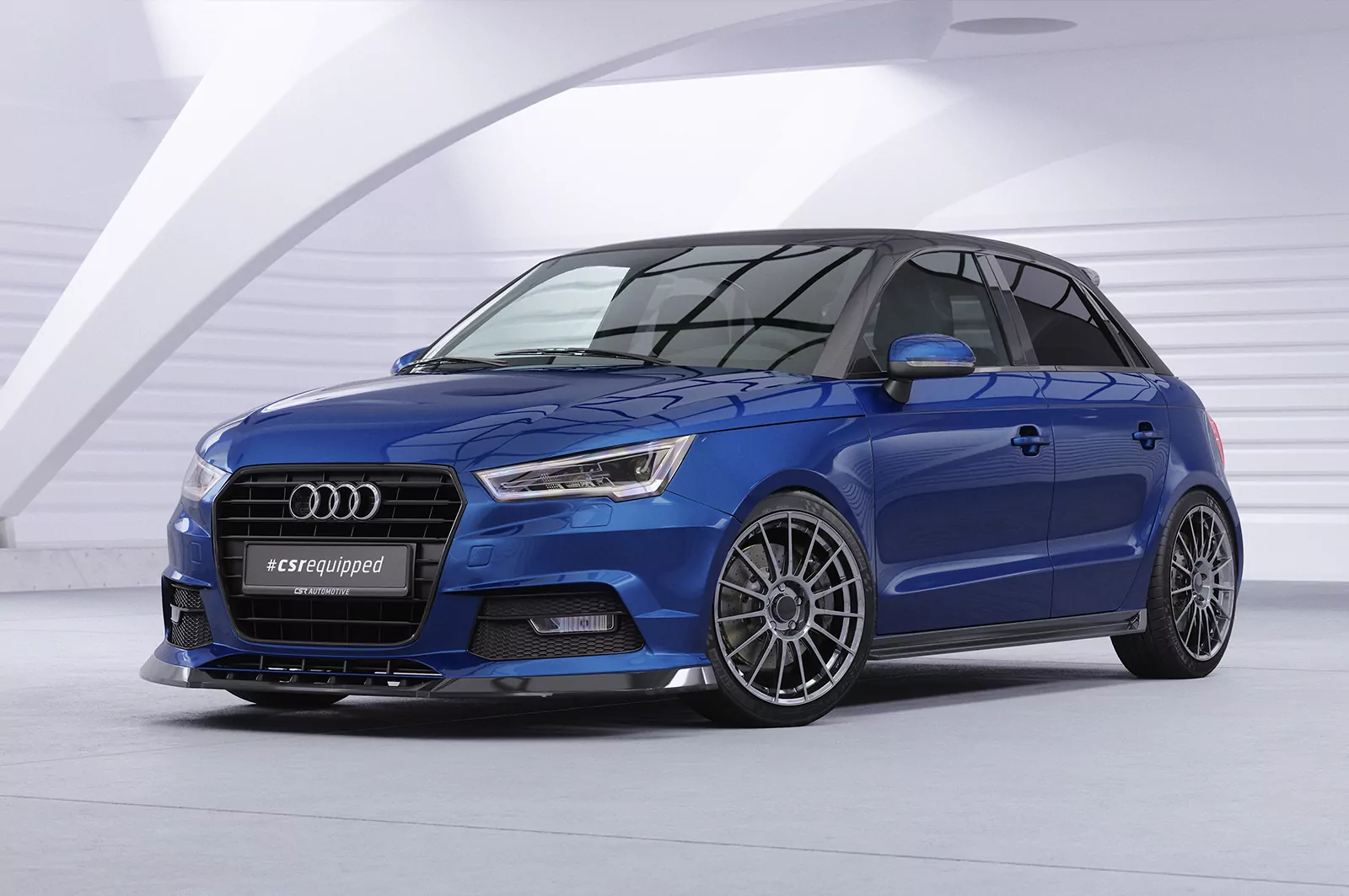 Cup-Spoilerlippe mit ABE für Audi A1 8X CSL481 Strukturiert (schwarz matt)