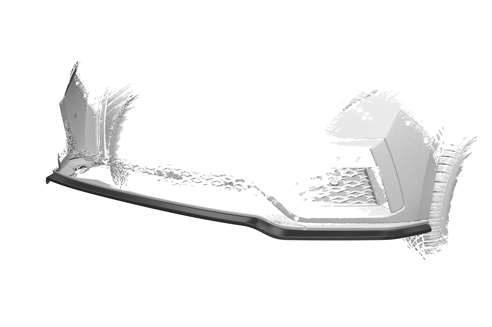 Cup-Spoilerlippe mit ABE für Skoda Octavia 4 RS / RS Plus CSL624 Schwarz Strukturiert