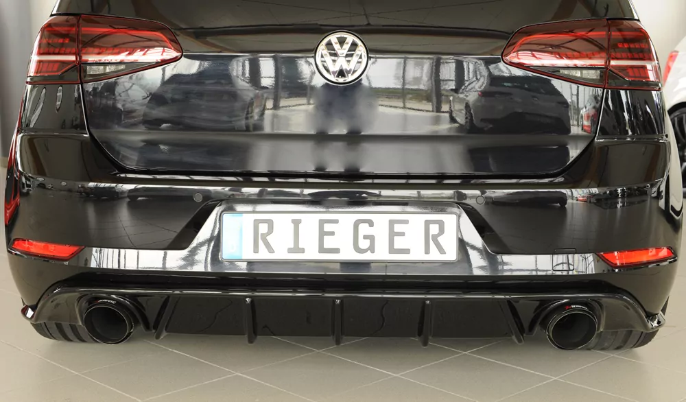 Rieger Heckeinsatz für VW Golf 7 GTI - 5-tür. 02.17- (ab Facelift) schwarz glanz
