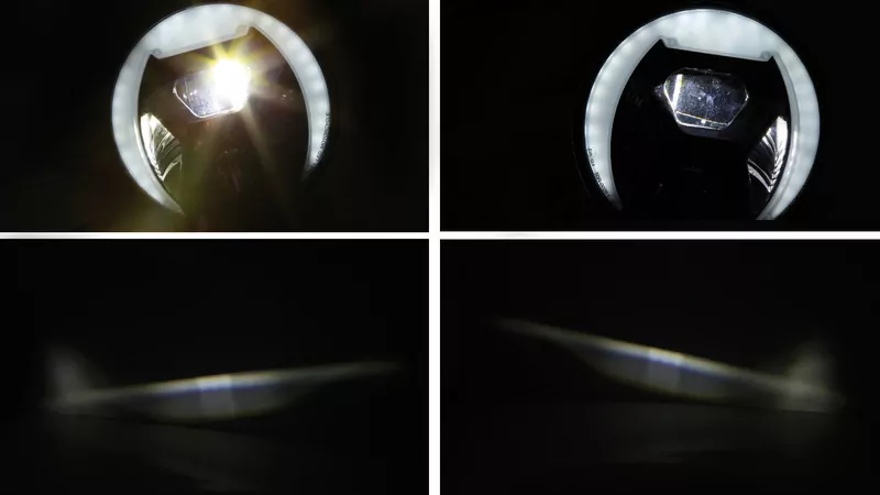 HIGHSIDER 7 Zoll LED-Hauptscheinwerfer Frame-R1 Typ 8, Schwarz, seitliche Befestigung