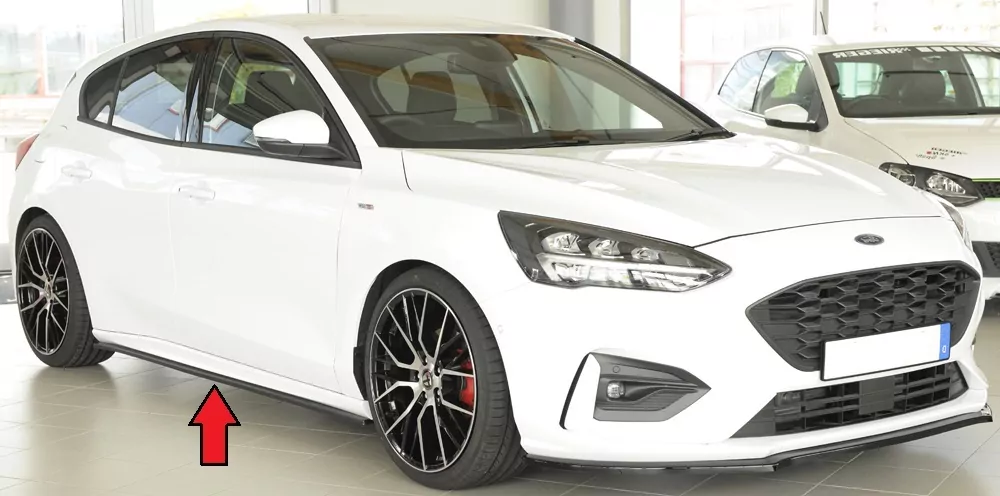 Rieger Seitenschweller rechts ansatz matt schwarz für Ford Focus 4 ST (DEH) 5-tür. (Schrägheck) 04.22- (ab Facelift)