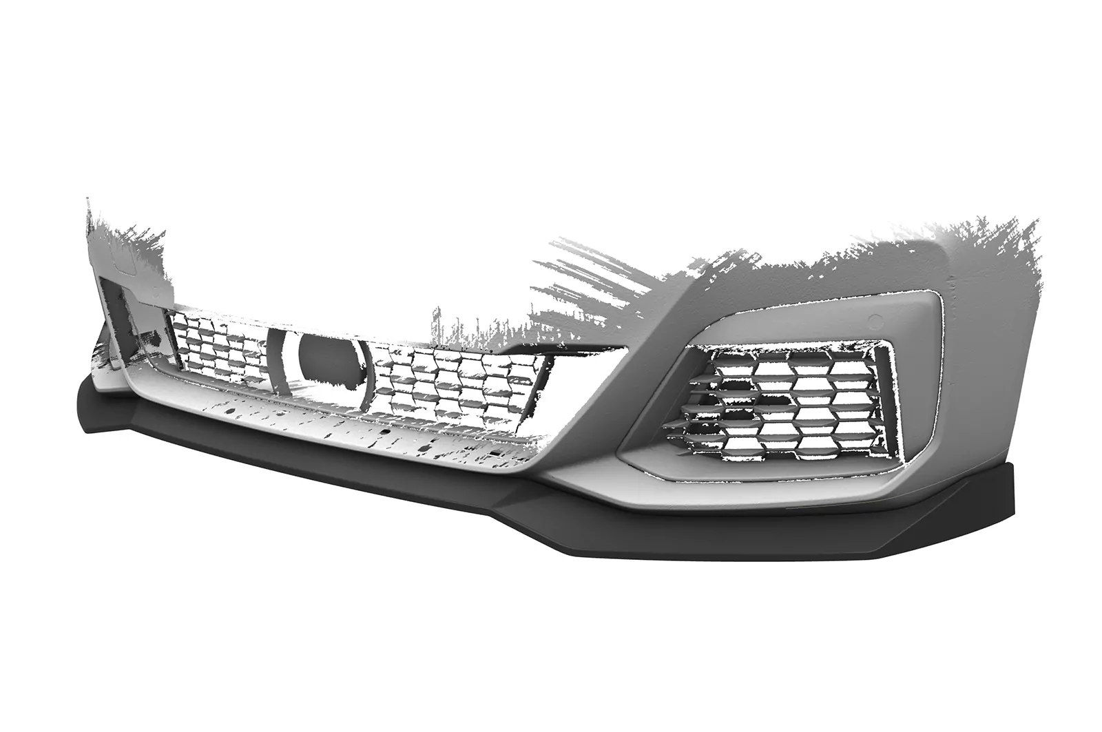 Cup-Spoilerlippe mit ABE für BMW 5er G30/G31 M-Paket LCI CSL646 Schwarz Strukturiert