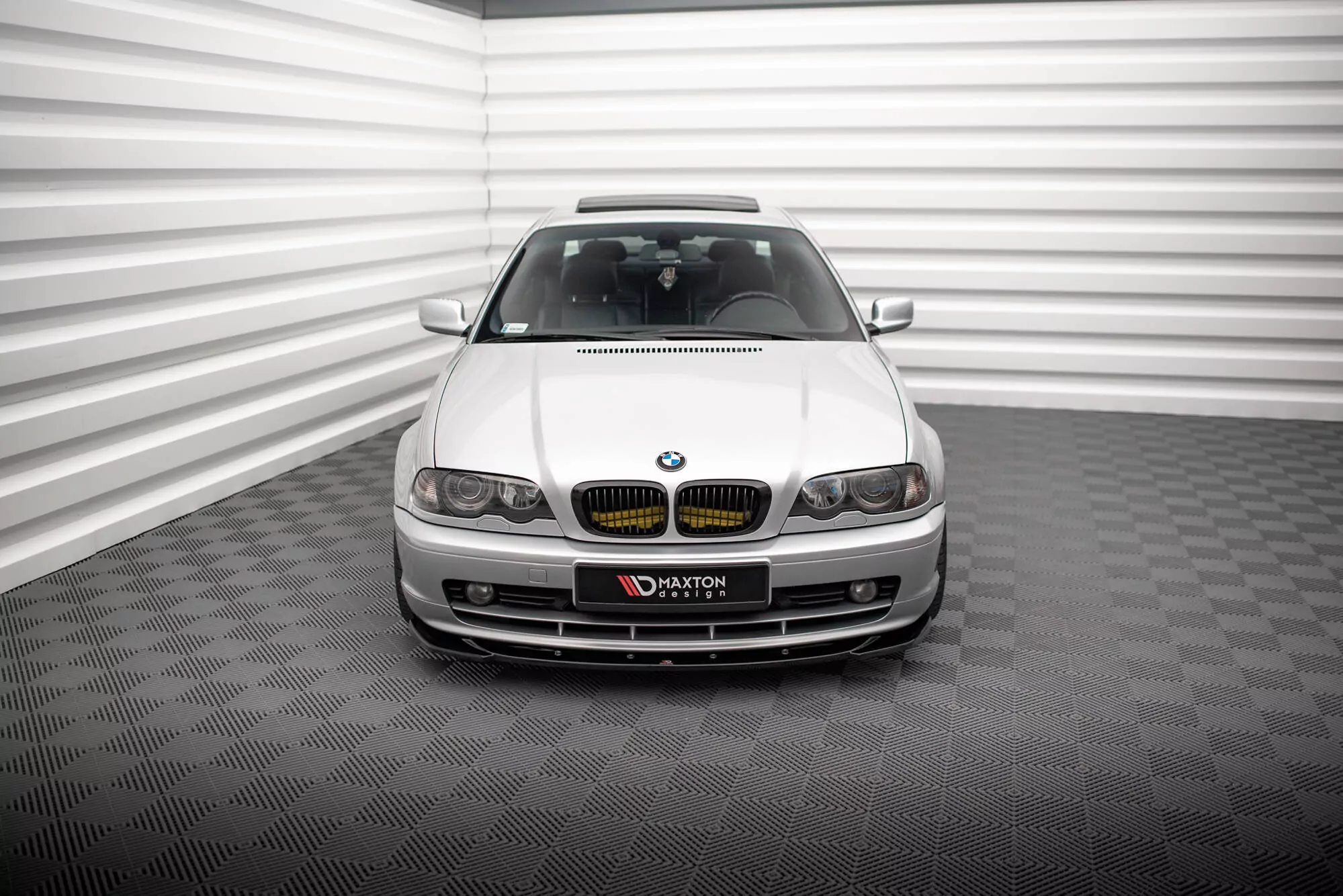 Front Ansatz V.1 Für BMW 3er Coupe E46 Schwarz Hochglanz