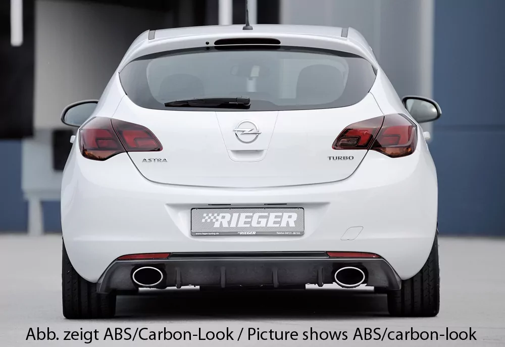 Rieger Heckeinsatz für Opel Astra J - 5-tür. 11.08-09.12 (bis Facelift) carbon optik