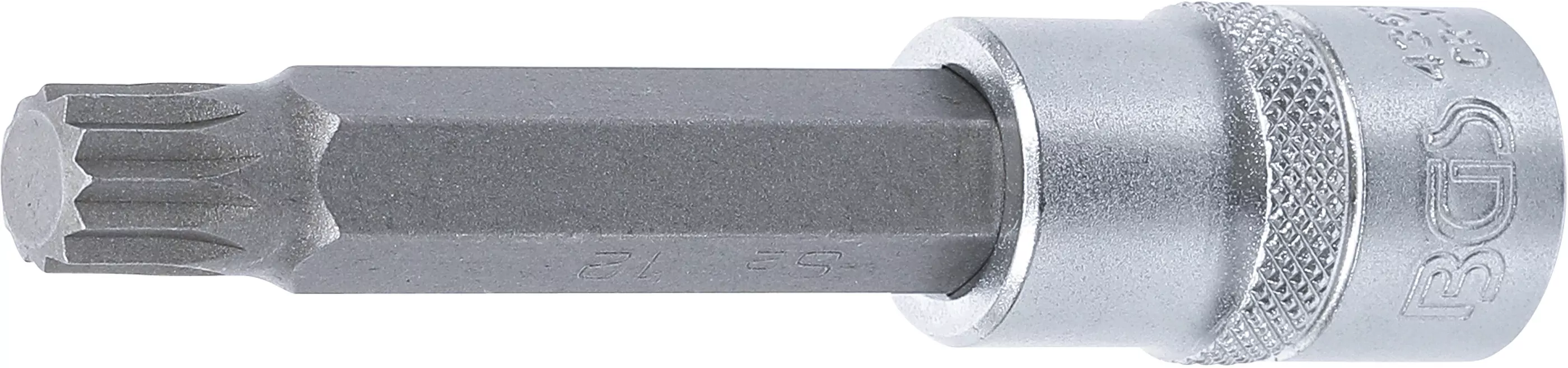 Bit-Einsatz | Länge 100 mm | Antrieb Innenvierkant 12,5 mm (1/2") | Innenvielzahn (für XZN) M12