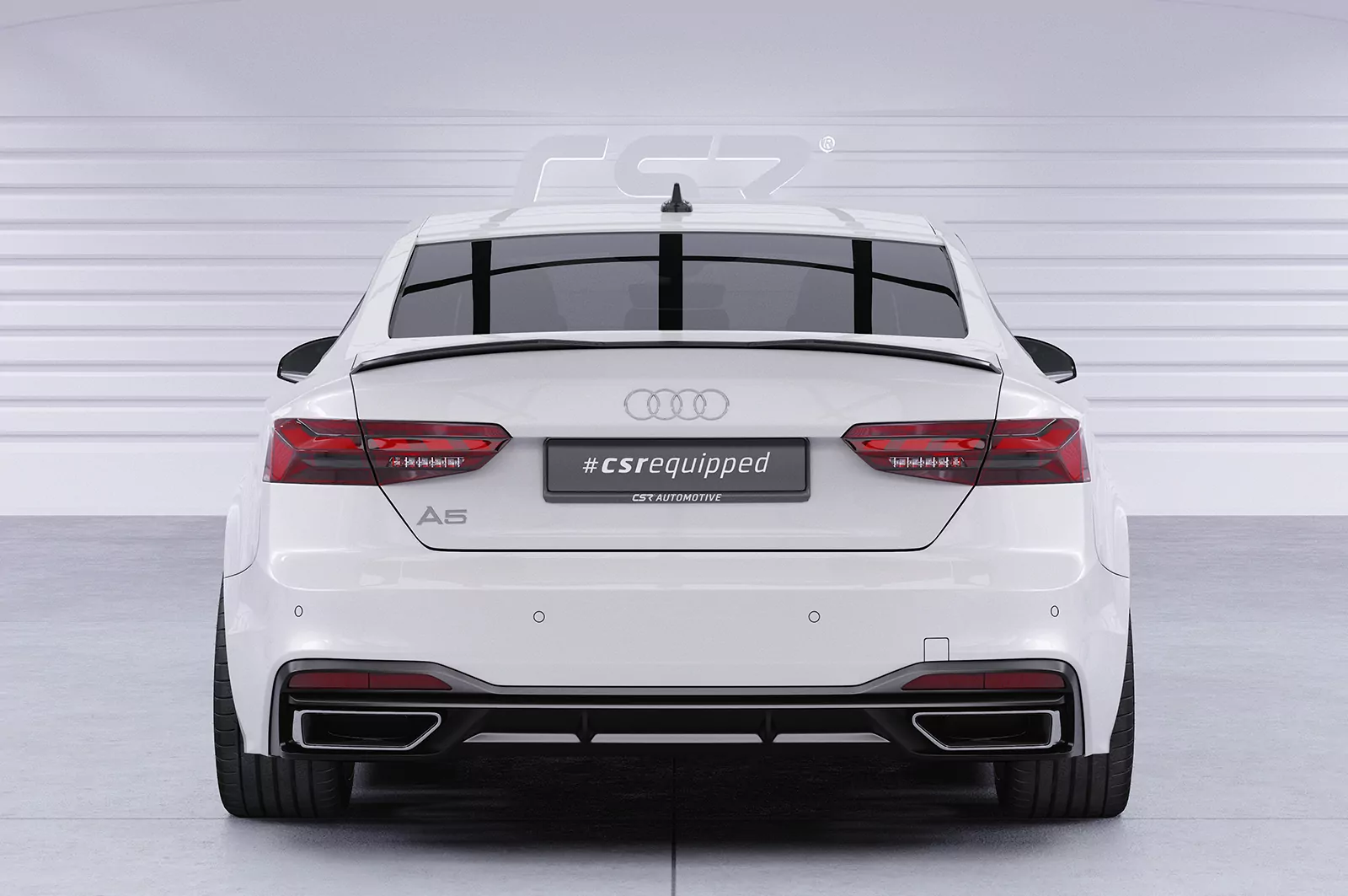 Heckflügel mit ABE für Audi A5 (F5) Sportback HF859 Schwarz Strukturiert