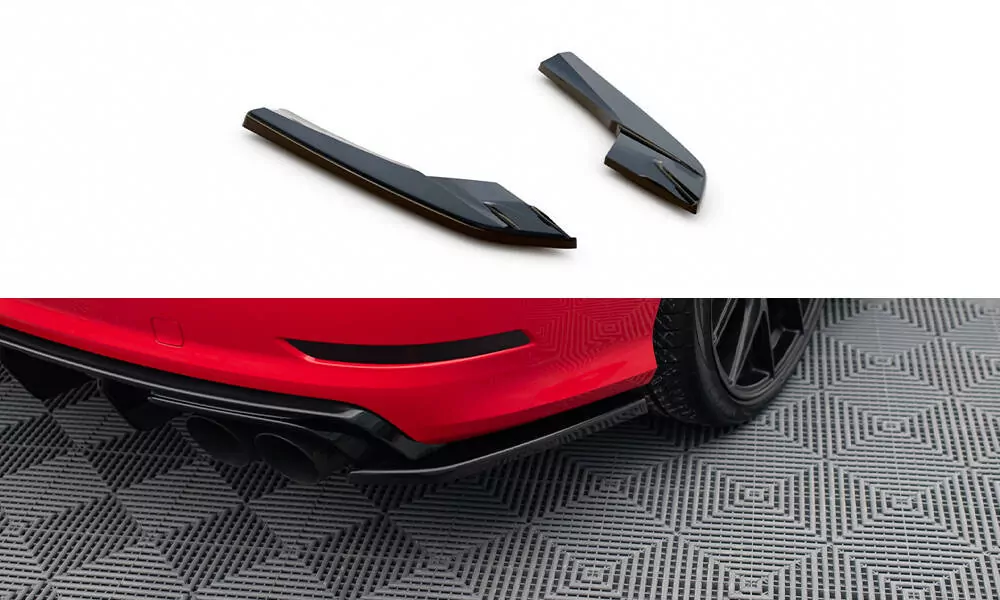 Heck Ansatz Flaps Diffusor Für Audi S3 Limousine 8V Schwarz Hochglanz