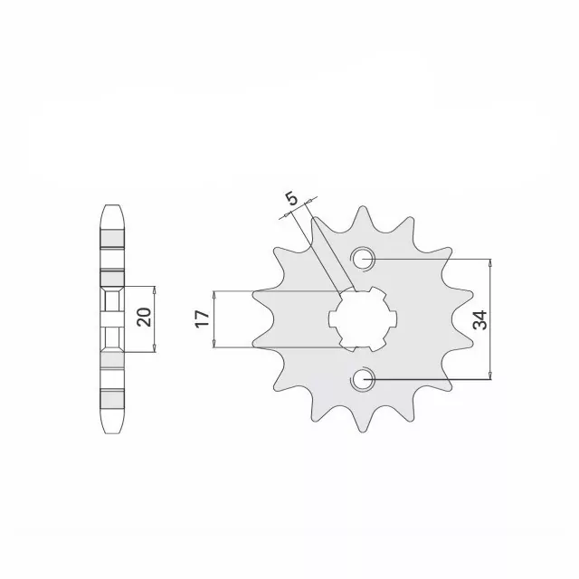 Ritzel 14 Zähne Teilung 428