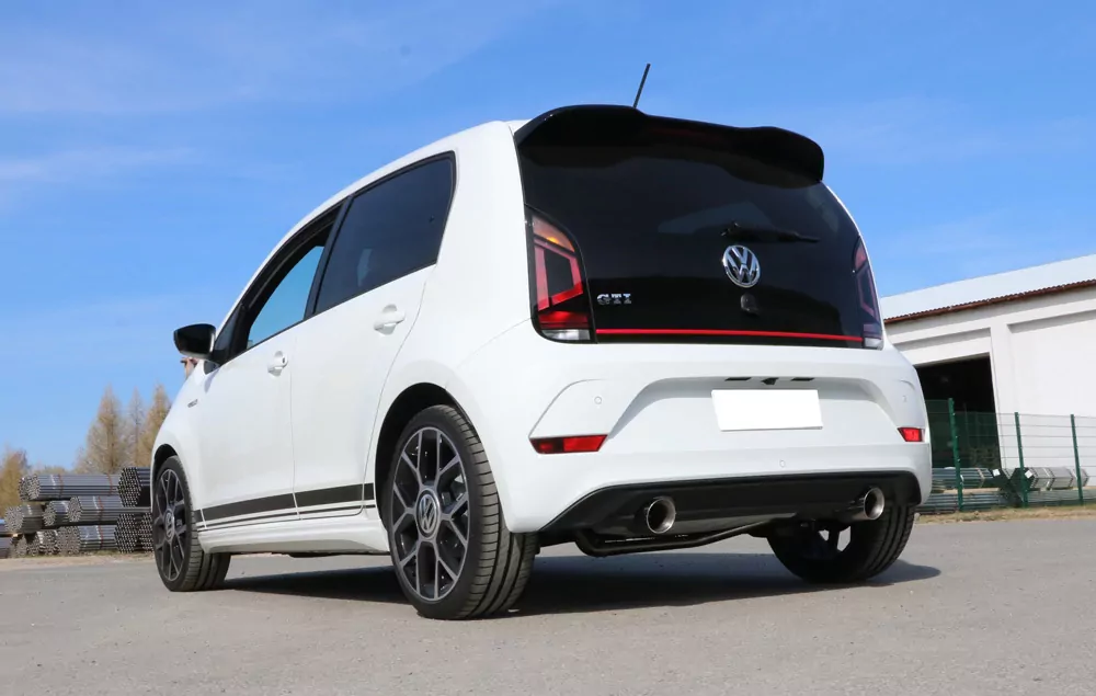 VW UP GTI  Endrohrsystem rechts/links passend auf originalen oder FOX-Endschalldämpfer - 1x90 Typ 25 rechts/links