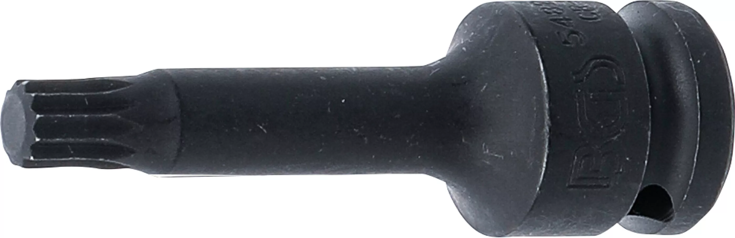 Kraft-Bit-Einsatz | Länge 75 mm | Antrieb Innenvierkant 12,5 mm (1/2") | Innenvielzahn (für XZN) M10