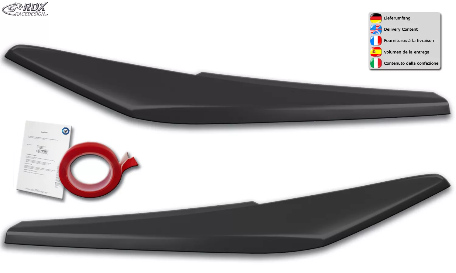 RDX Scheinwerferblenden für AUDI Q2 GA (2016+) Böser Blick