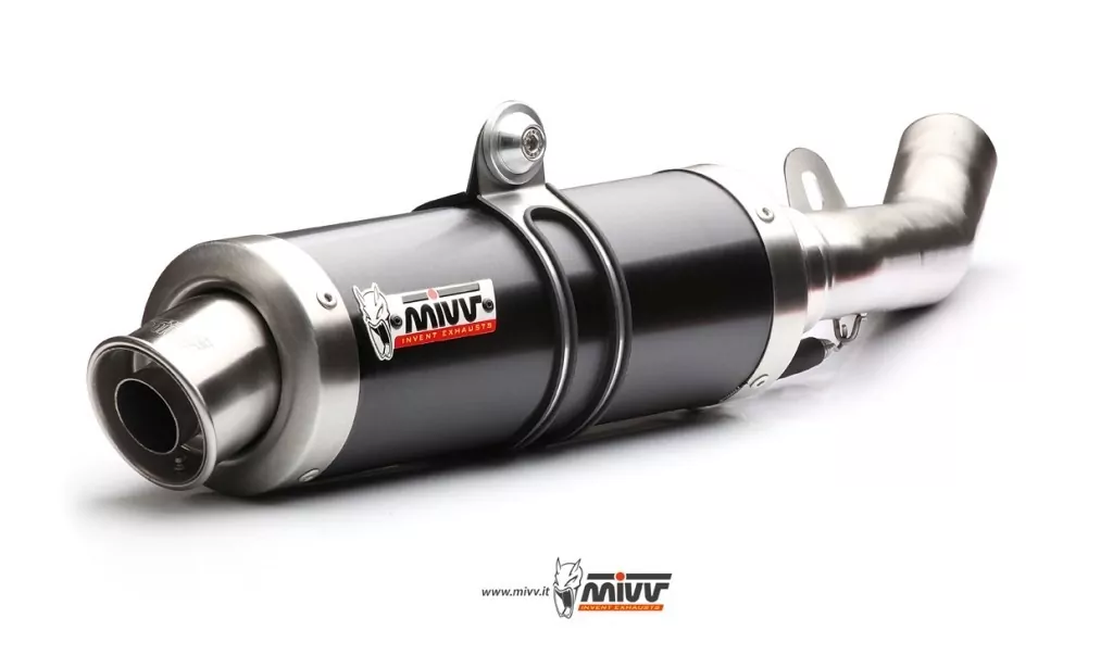 MIVV GP Edelstahl Schwarz Kawasaki Ninja 300 R ´13/16 - Z 300 ´15/16