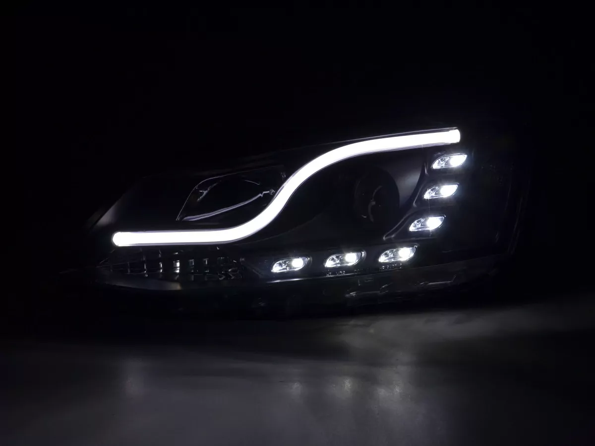 Scheinwerfer Set Daylight LED Tagfahrlicht VW Jetta 6 Bj. 11- schwarz