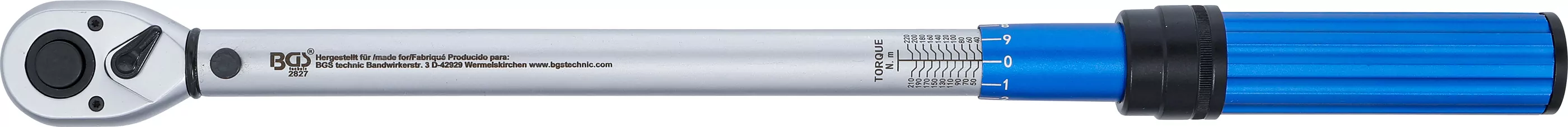 Drehmomentschlüssel | Abtrieb Außenvierkant 12,5 mm (1/2") | 40 - 220 Nm