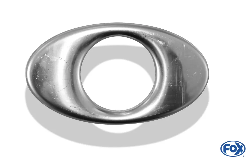 Deckel aufgestellt für Endrohr oval  160x90mm - Loch: 63mm