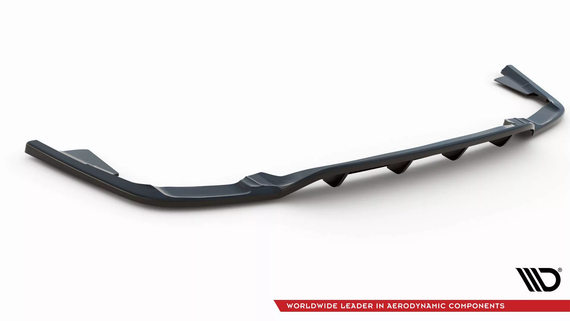 Hinten Splitter (mit Einem Vertikalem Balken) Volvo XC60 Mk2 R-Design Schwarz Hochglanz