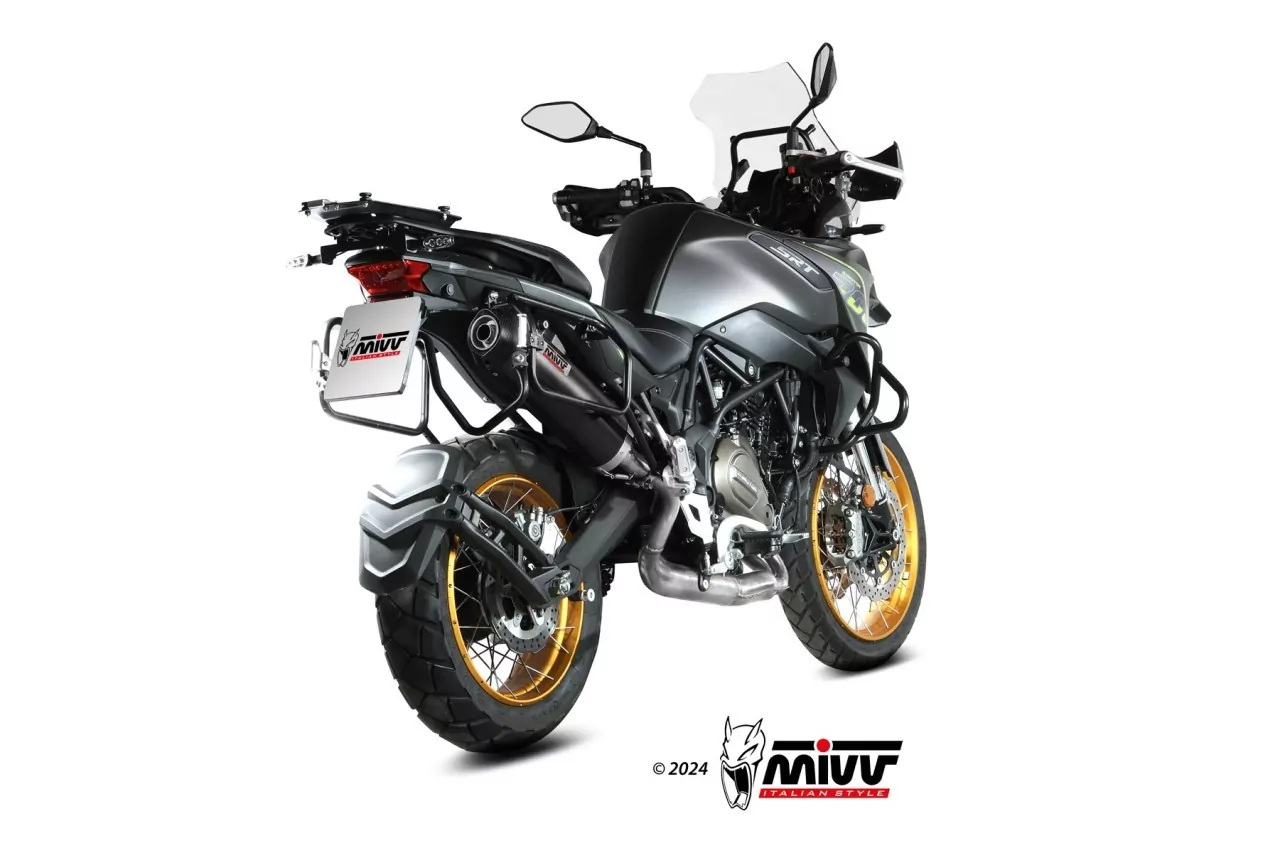 MIVV Oval Edelstahl Schwarz QJ MOTOR SRT 700 / X 24-