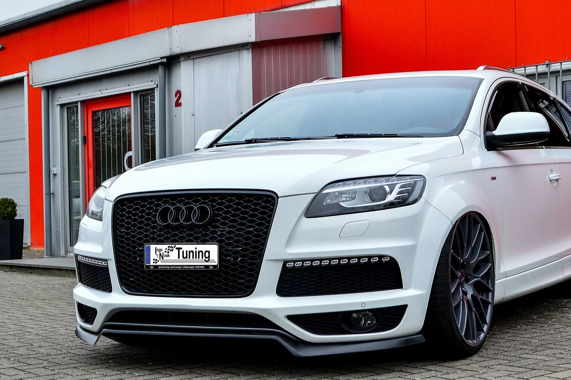 Cup Frontspoilerlippe für Audi Q7 4L mit S-Line aus ABS