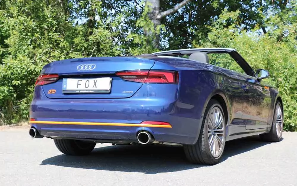 Audi A5 quattro B9 Cabrio  Endschalldämpfer rechts/links für 1-Rohr einflutig - 1x100 Typ 16 rechts/links