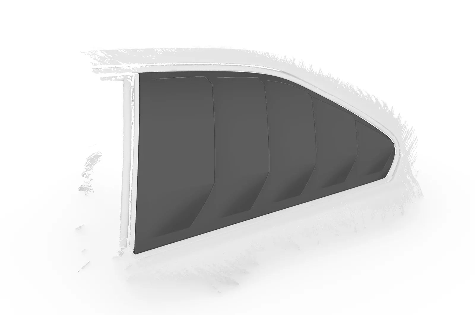 Seitenscheibenblenden für BMW 3er E36 Coupe SSB010 Schwarz Strukturiert