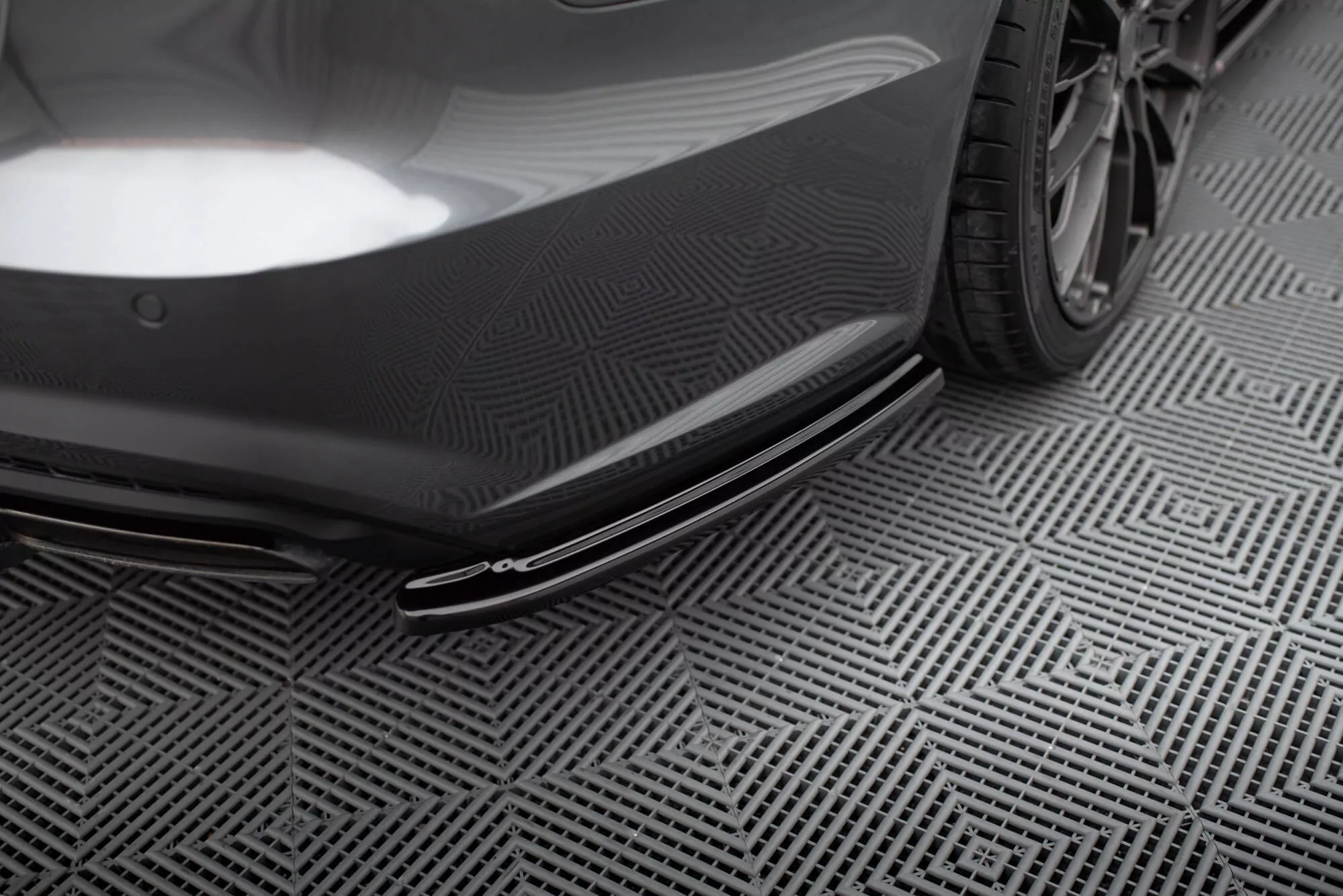 Heck Ansatz Flaps Diffusor Passend Für Diffusor Passend Für Audi A6 C7 Avant S-line/ S6 C7 FL Schwarz Hochglanz Schwarz Hochglanz