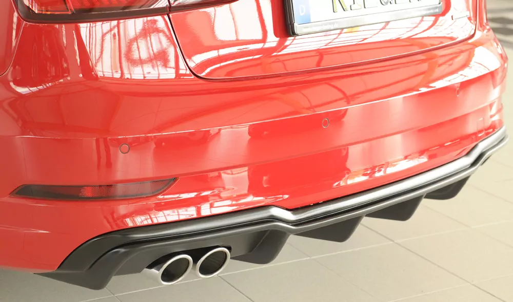 Rieger Heckeinsatz für Audi A3 (8V) - 5-tür. (Limousine 8VS) 09.16- (ab Facelift) carbon optik