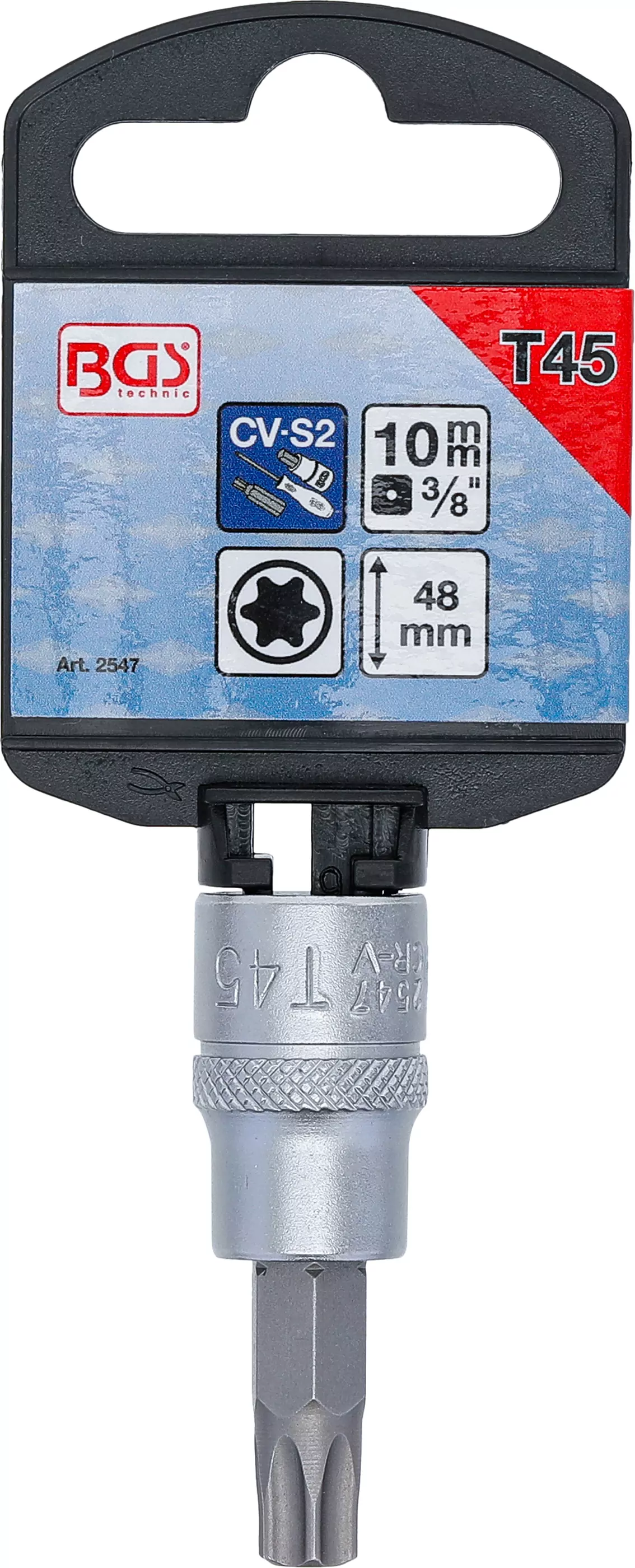 Bit-Einsatz | Antrieb Innenvierkant 10 mm (3/8") | T-Profil (für Torx) T45