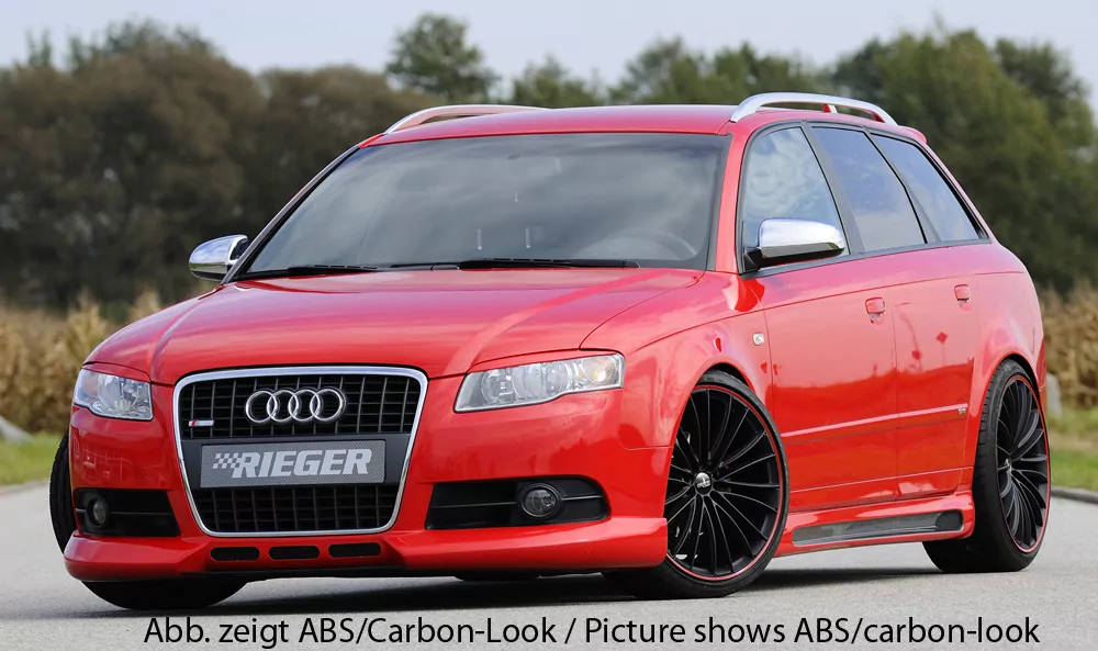 Rieger Seitenschweller links  matt schwarz für Audi A4 (8E) Typ B6 Avant 11.00-10.04